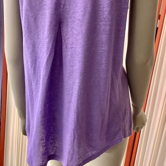 J.Jill Love Linen Purple Tank Top And Open-Front Cardigan Set Size Small - Picture 7 of 12